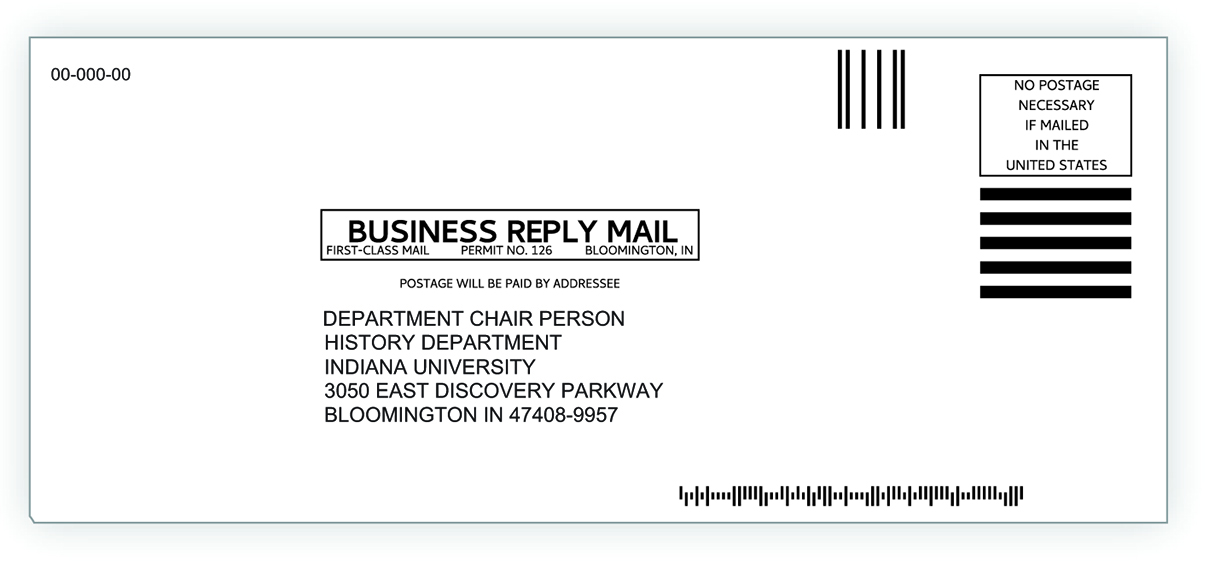 Image demonstrating a business reply envelope